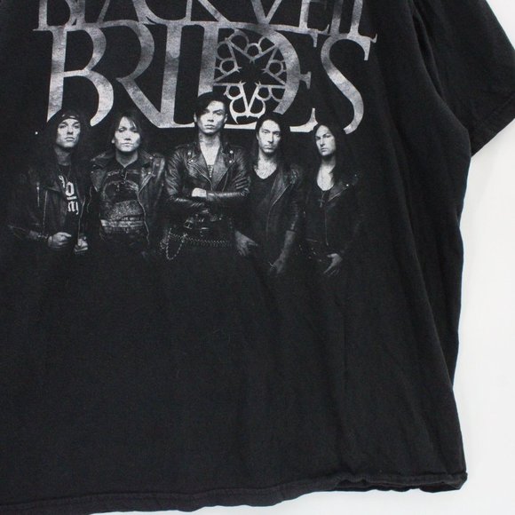 Vintage Bay Island X BLACK VEIL BRIDES Shirt Mens Black Rock Band Music XL - Picture 4 of 9